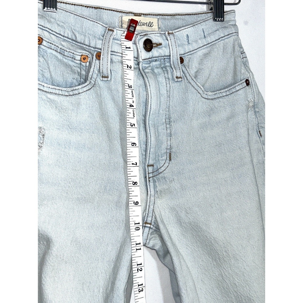 Madewell Balloon Jeans Distressed Barrel Light Wash High Rise Mom Jeans Size 23 - Picture 10 of 16